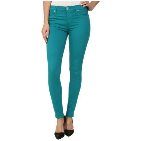 Hudson Jeans Nico Marina Blue Green Skinny Jeans ASO Taylor Swift - Picture 2 of 5
